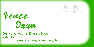 vince daum business card